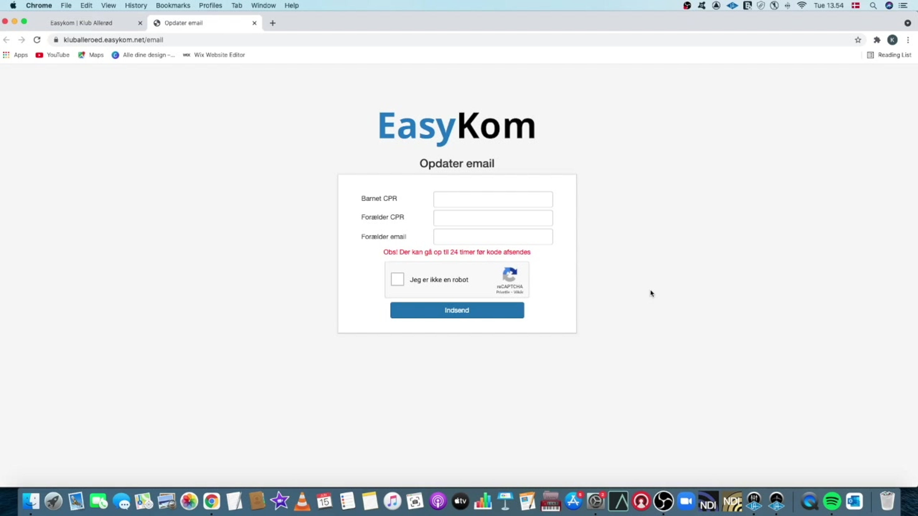 Opret dig i EasyKom